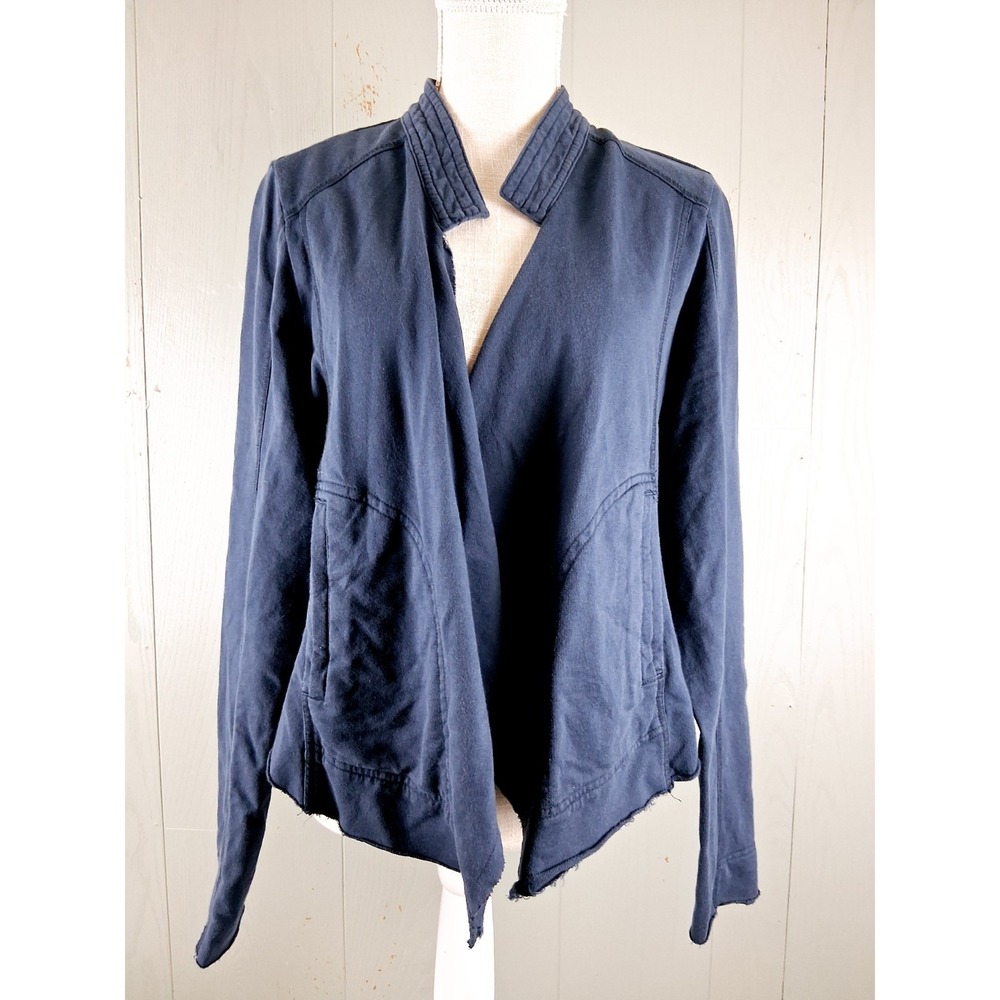 William Rast Blue Jacket Blazer Medium Juniors Parker Flyaway Navy Blue Pockets